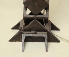 Brutalist Floor Lamp Mid-Century Modern Architectural Iron, 1930s