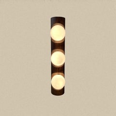 Brutalist Floor Lamp with Three Opalines, Temde Leuchten