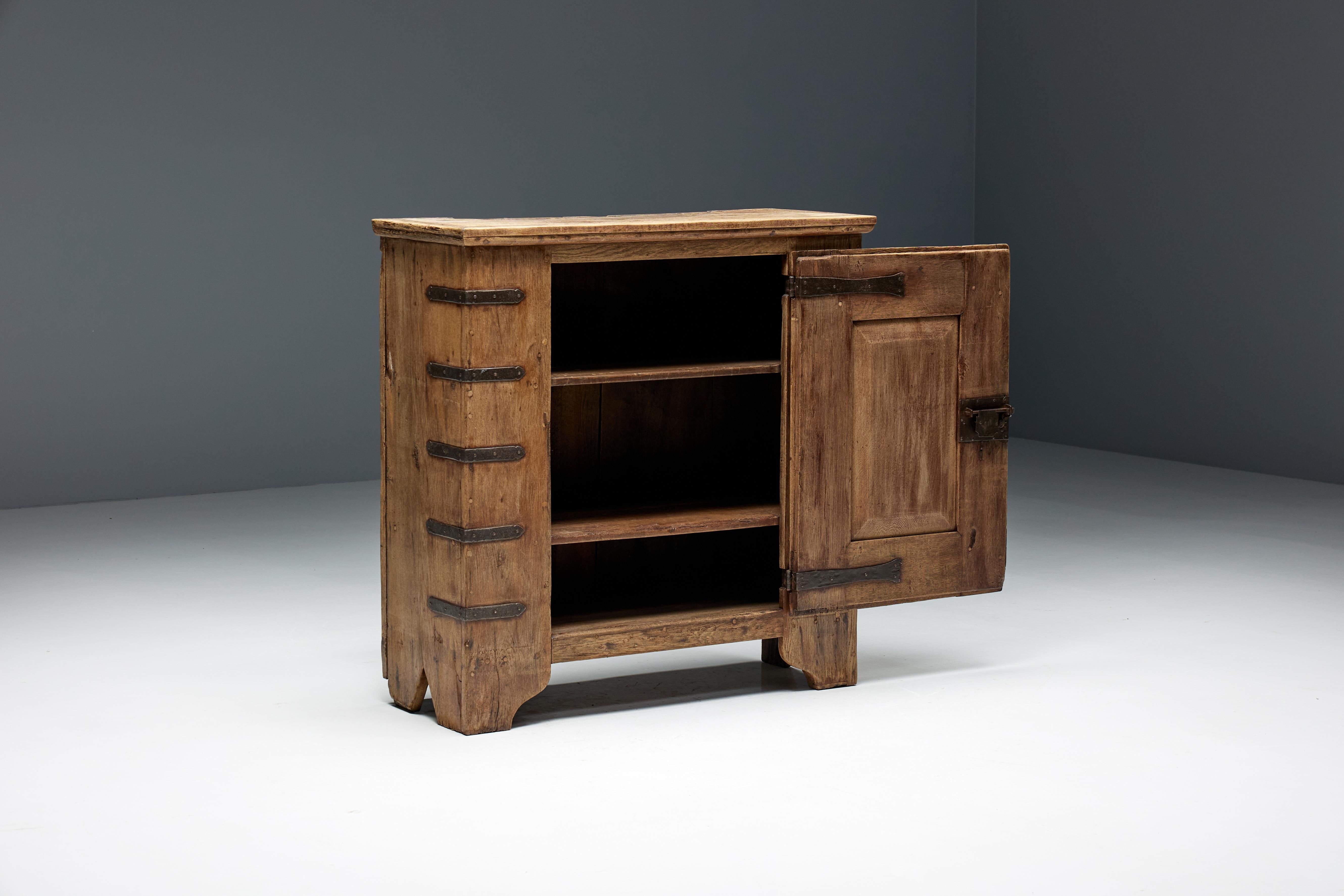Brutalist Folk Art Cabinet, Spain, 18th Century 4
