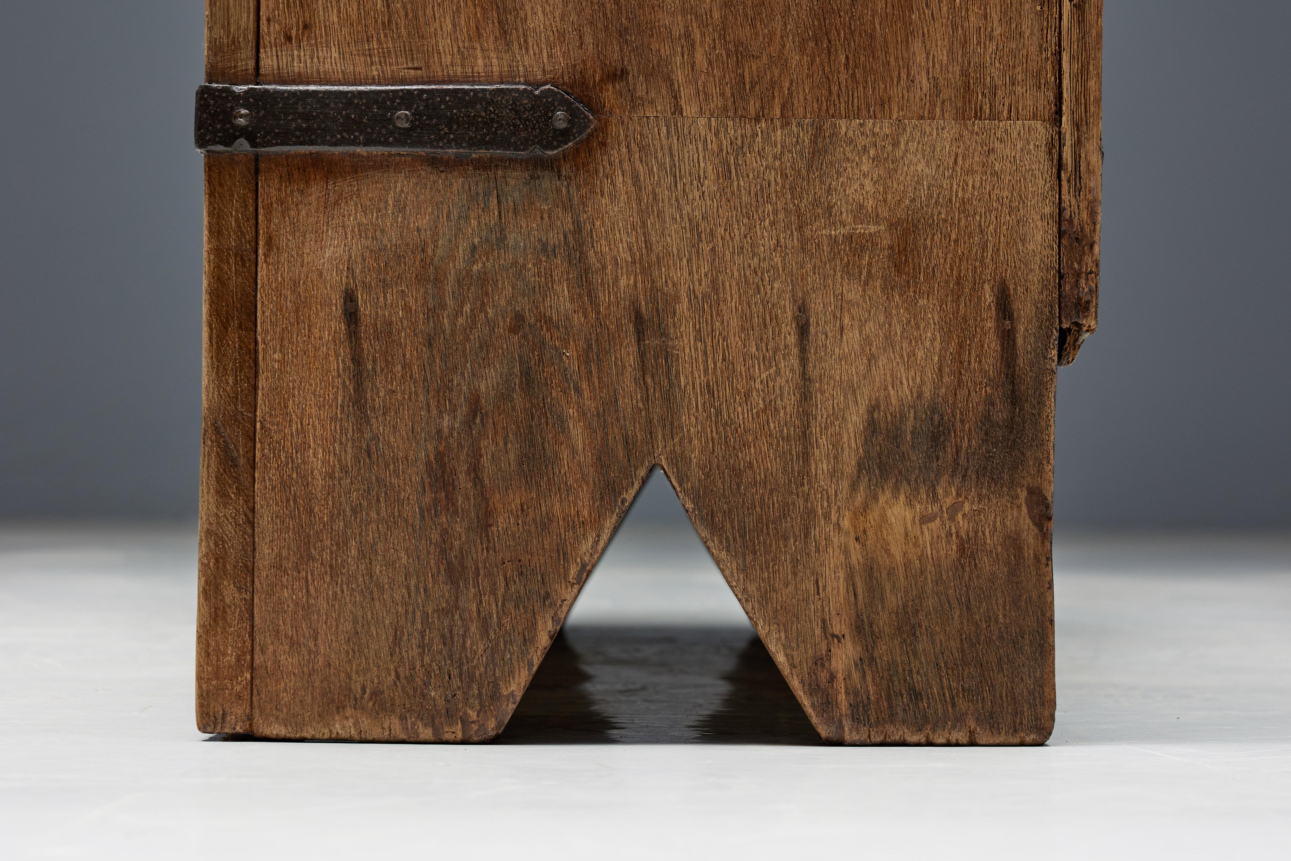 Brutalist Folk Art Cabinet, Spain, 18th Century 5