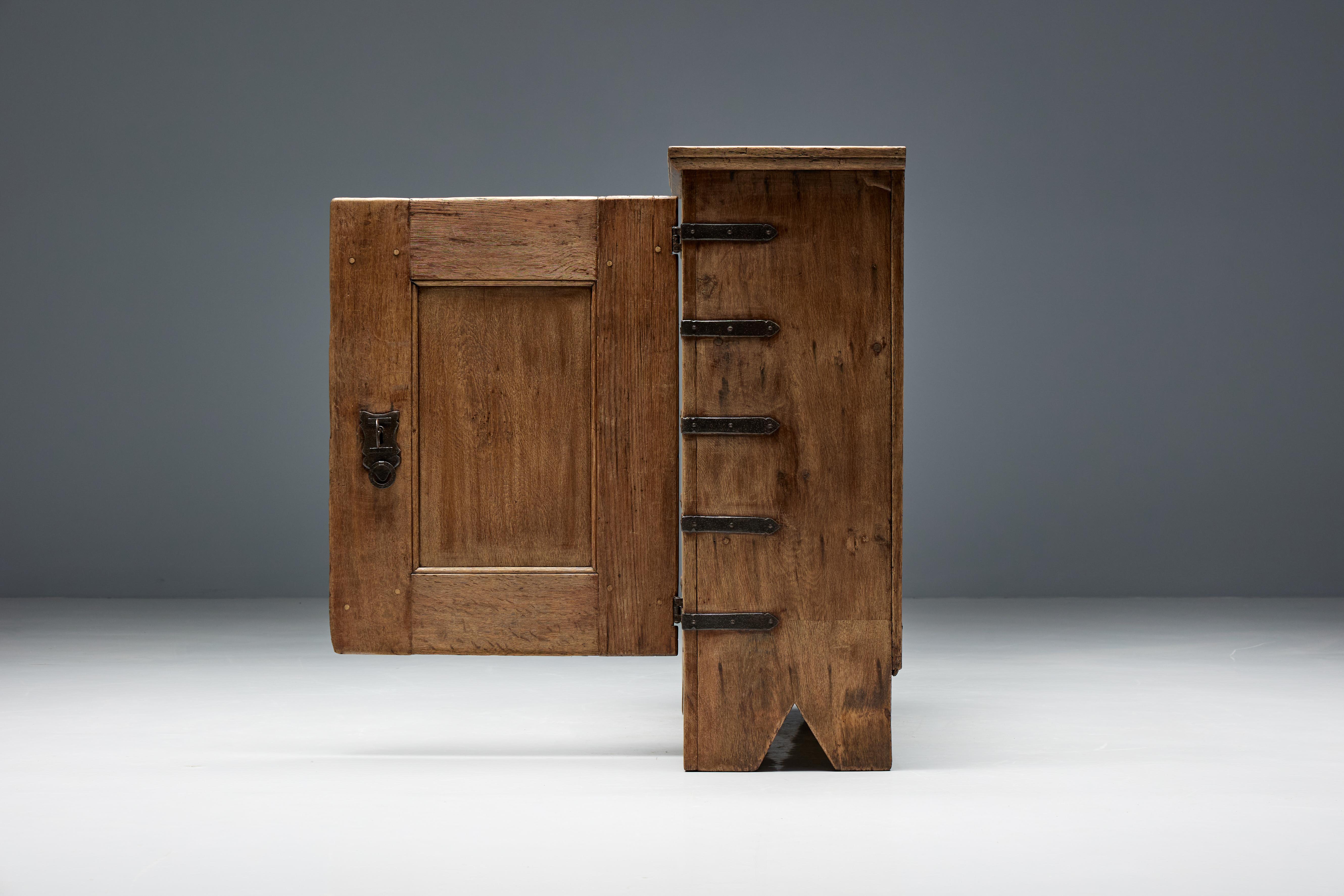 Brutalist Folk Art Cabinet, Spain, 18th Century 6