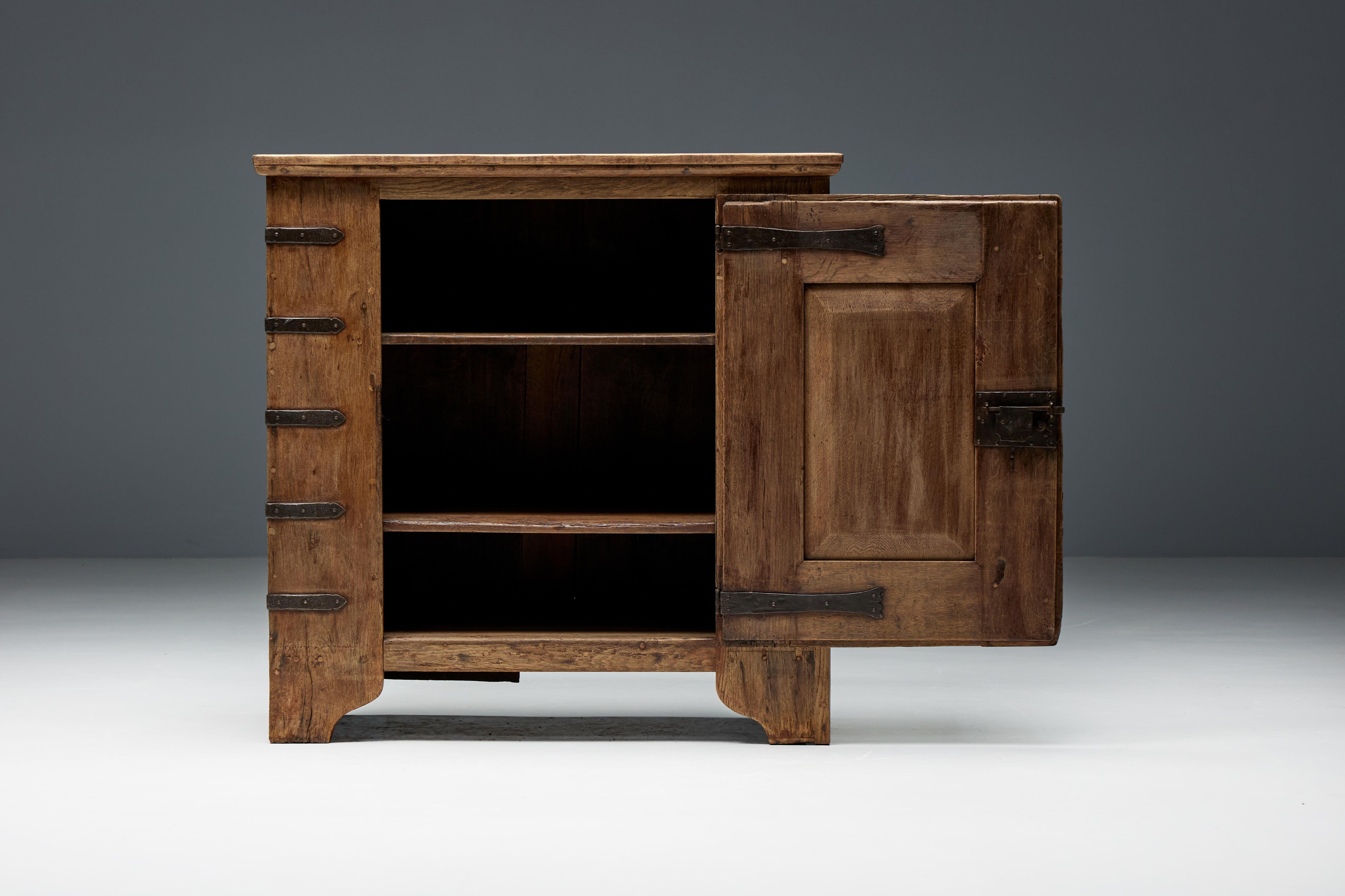 Brutalist Folk Art Cabinet, Spain, 18th Century 1