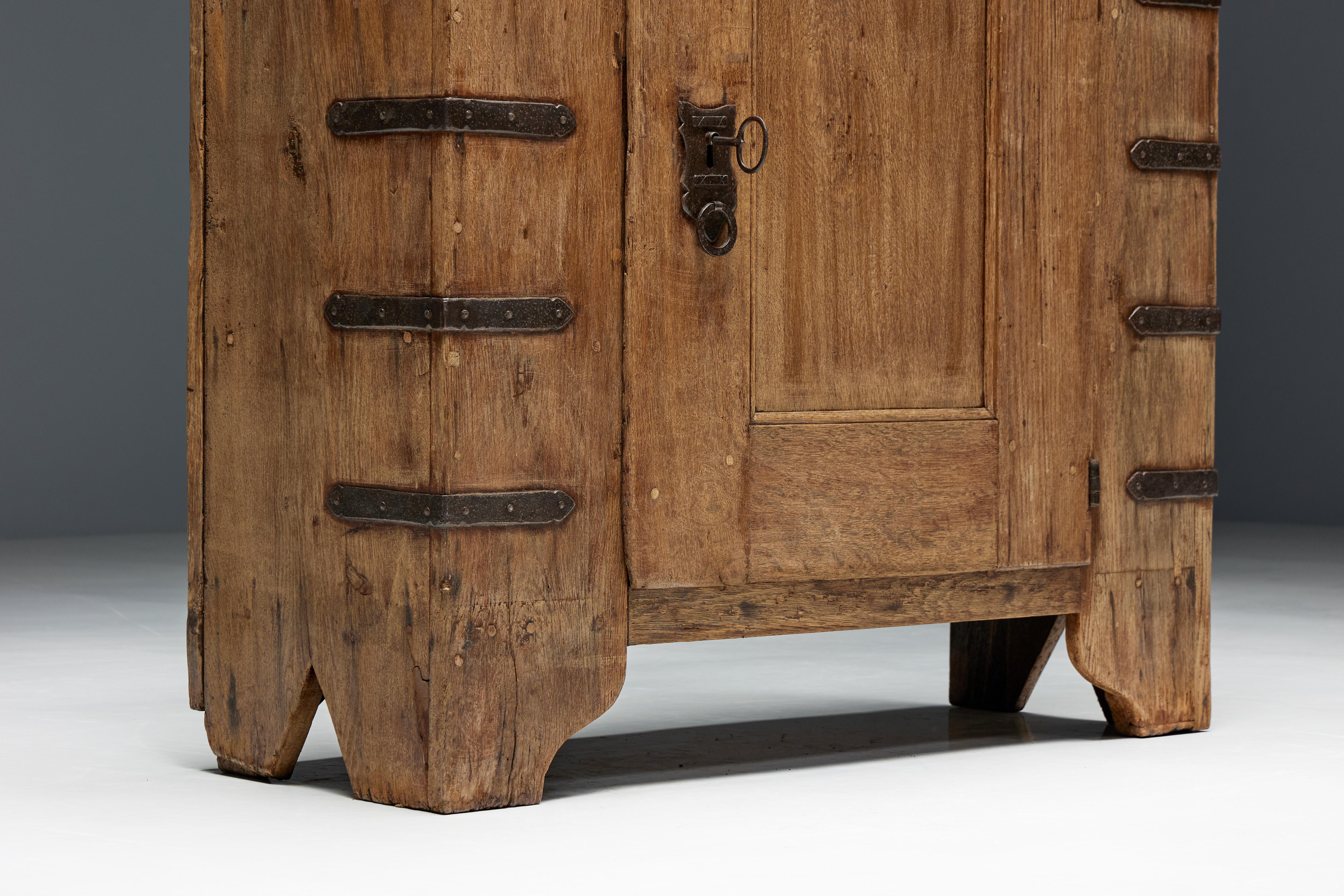 Brutalist Folk Art Cabinet, Spain, 18th Century 3