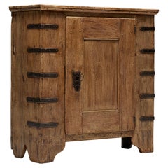 Used Brutalist Folk Art Cabinet, Spain, 18th Century