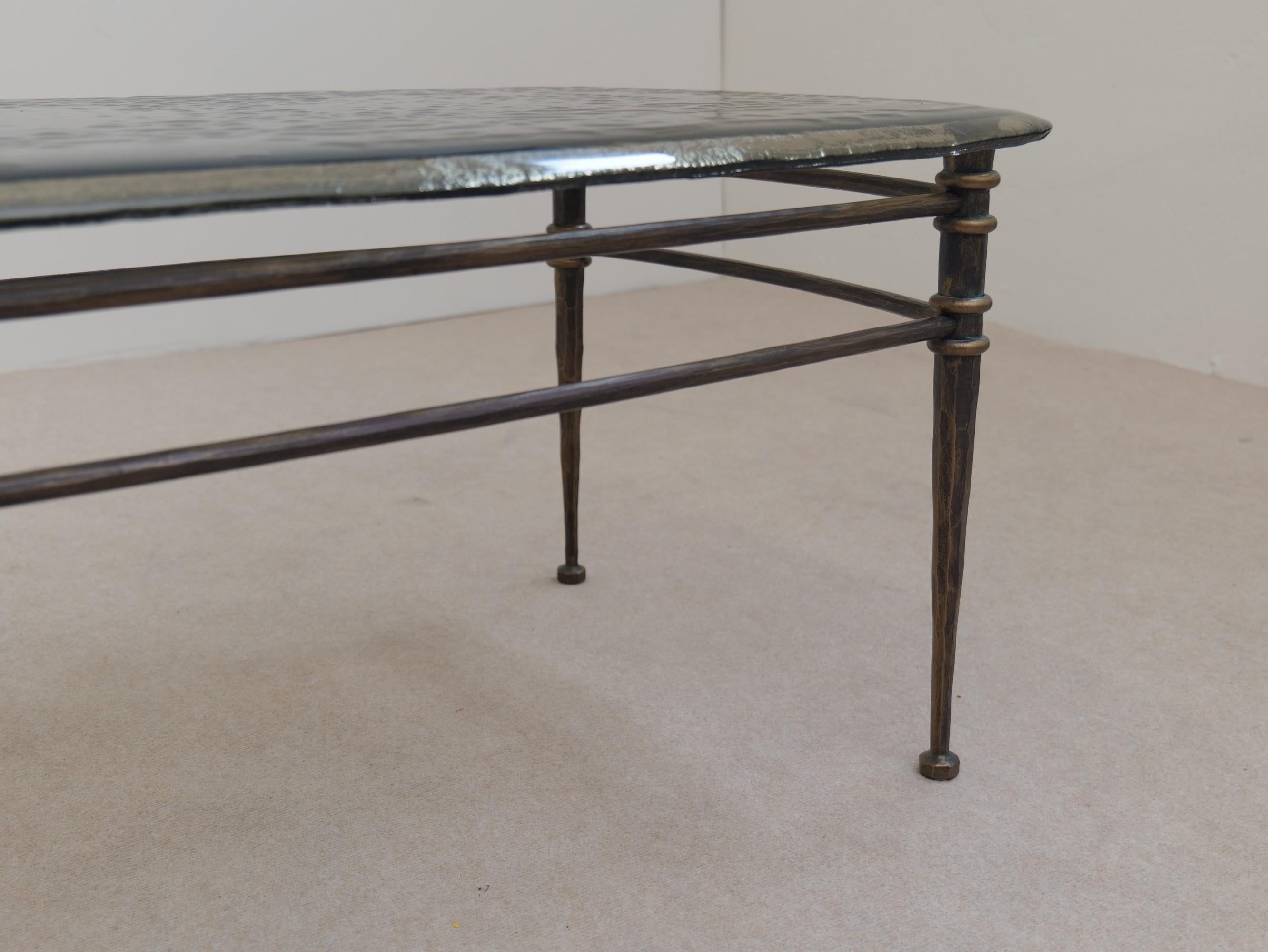 mesa de forja brutalista al estilo de Lothar Klute en Excelente estado para la venta en Saarbrücken, DE