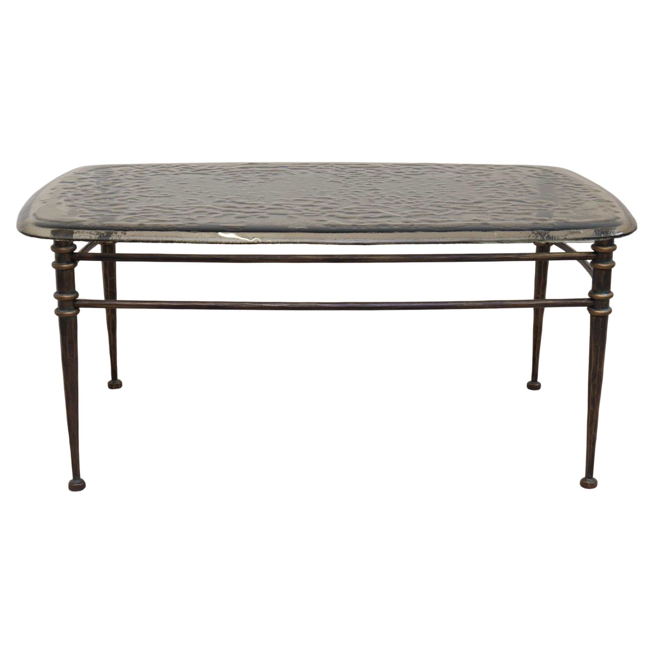 mesa de forja brutalista al estilo de Lothar Klute en venta
