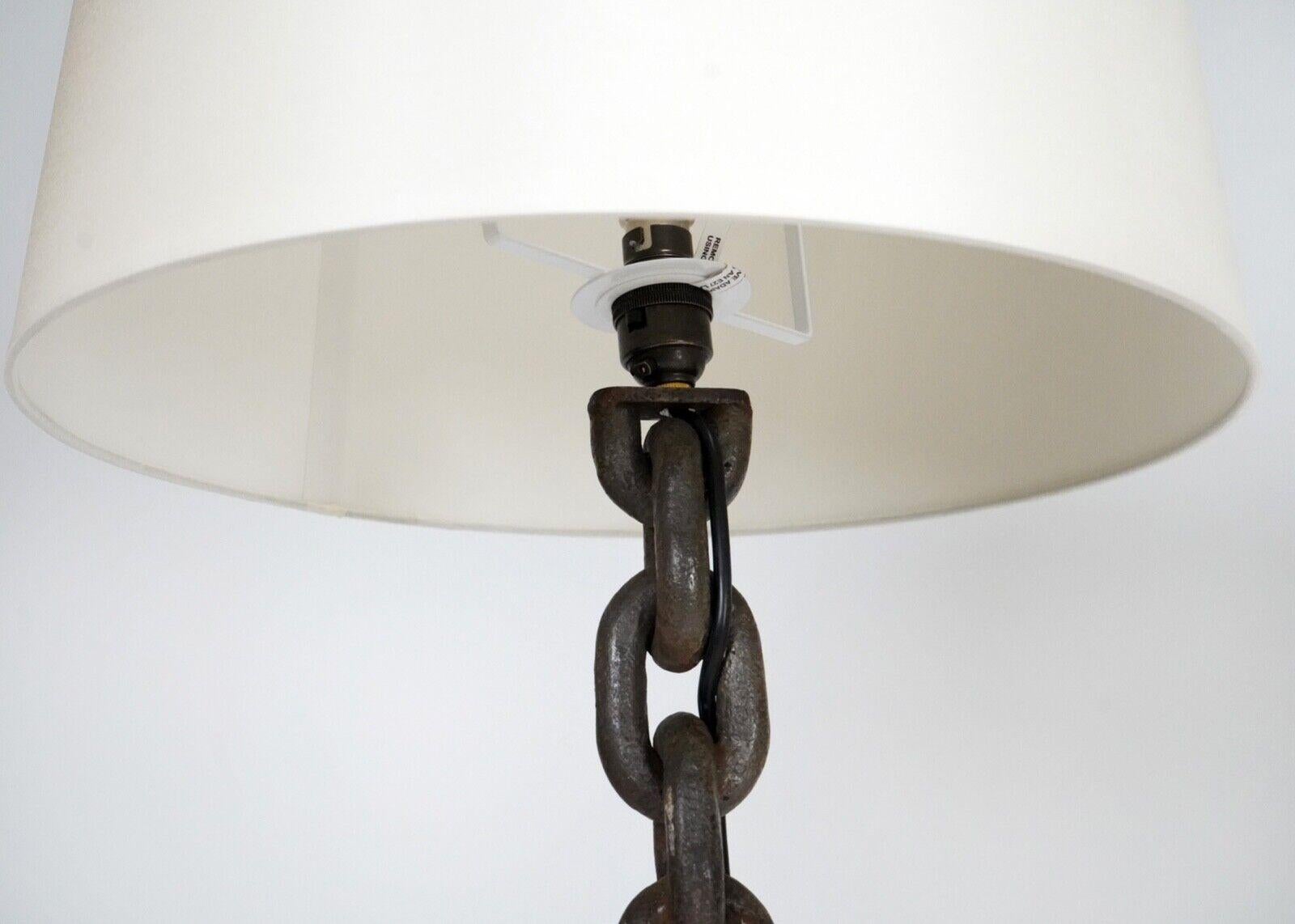 Brutalist French 1960s Chain Link Floor Lamp 1
