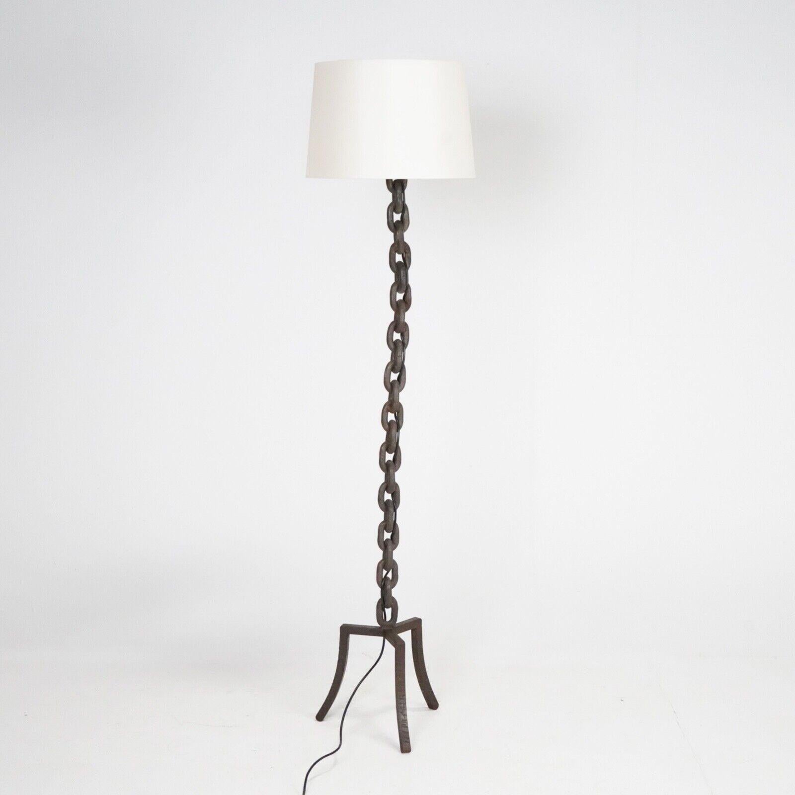 Brutalist French 1960s Chain Link Floor Lamp 4