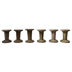 Brutalist French Concrete Garden Stools '6'