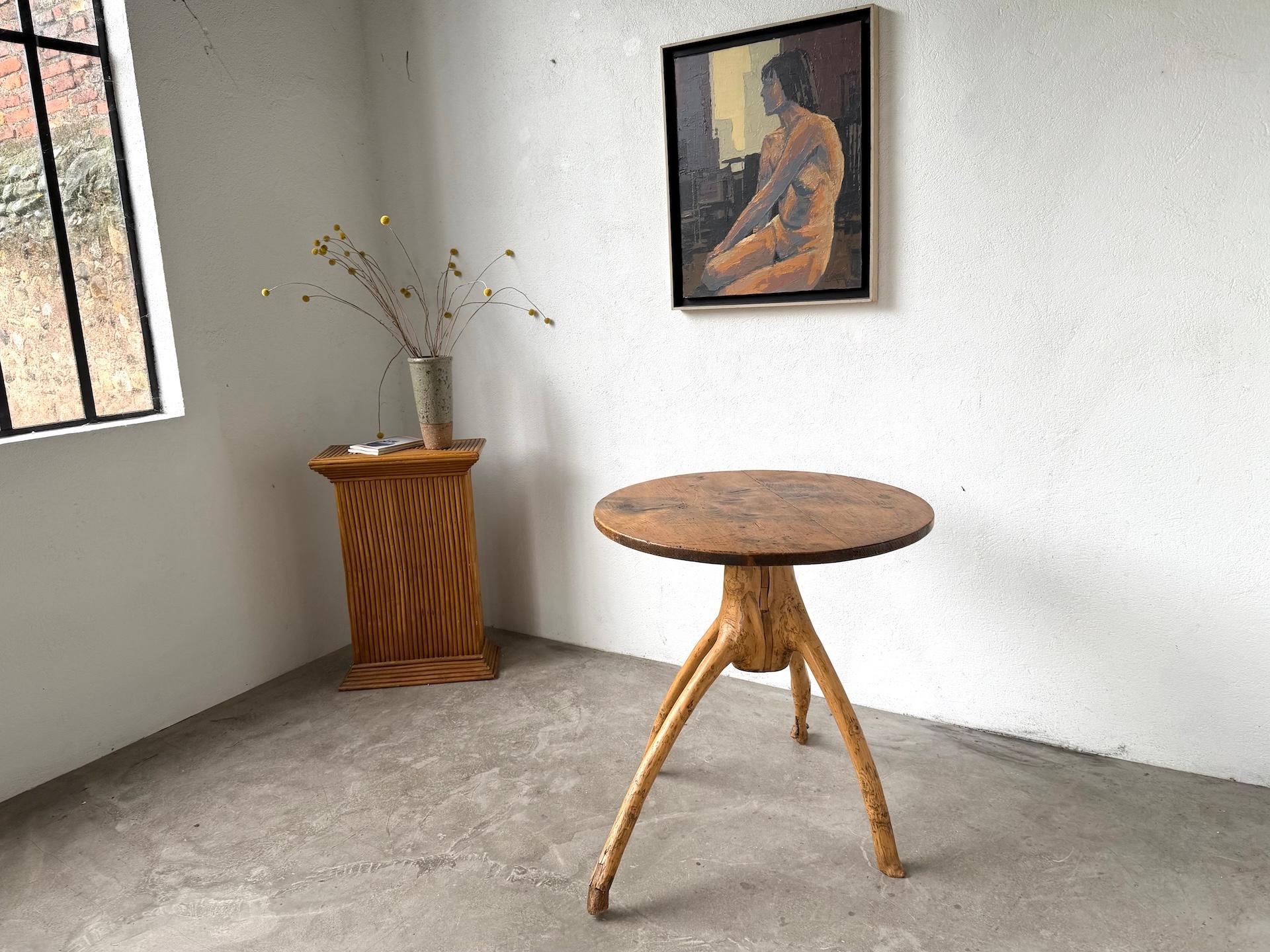 Table d'art populaire français brutaliste, années 1950. en vente 4