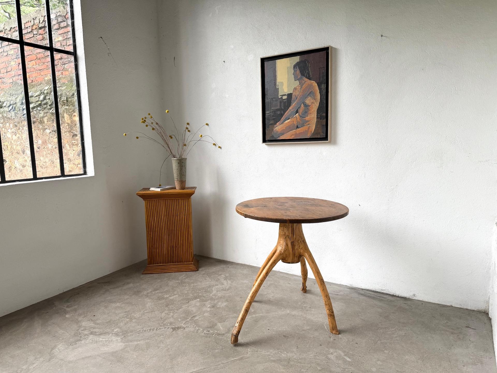 Table d'art populaire français brutaliste, années 1950. en vente 5