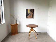 Brutalist french folk art table, 1950s.
