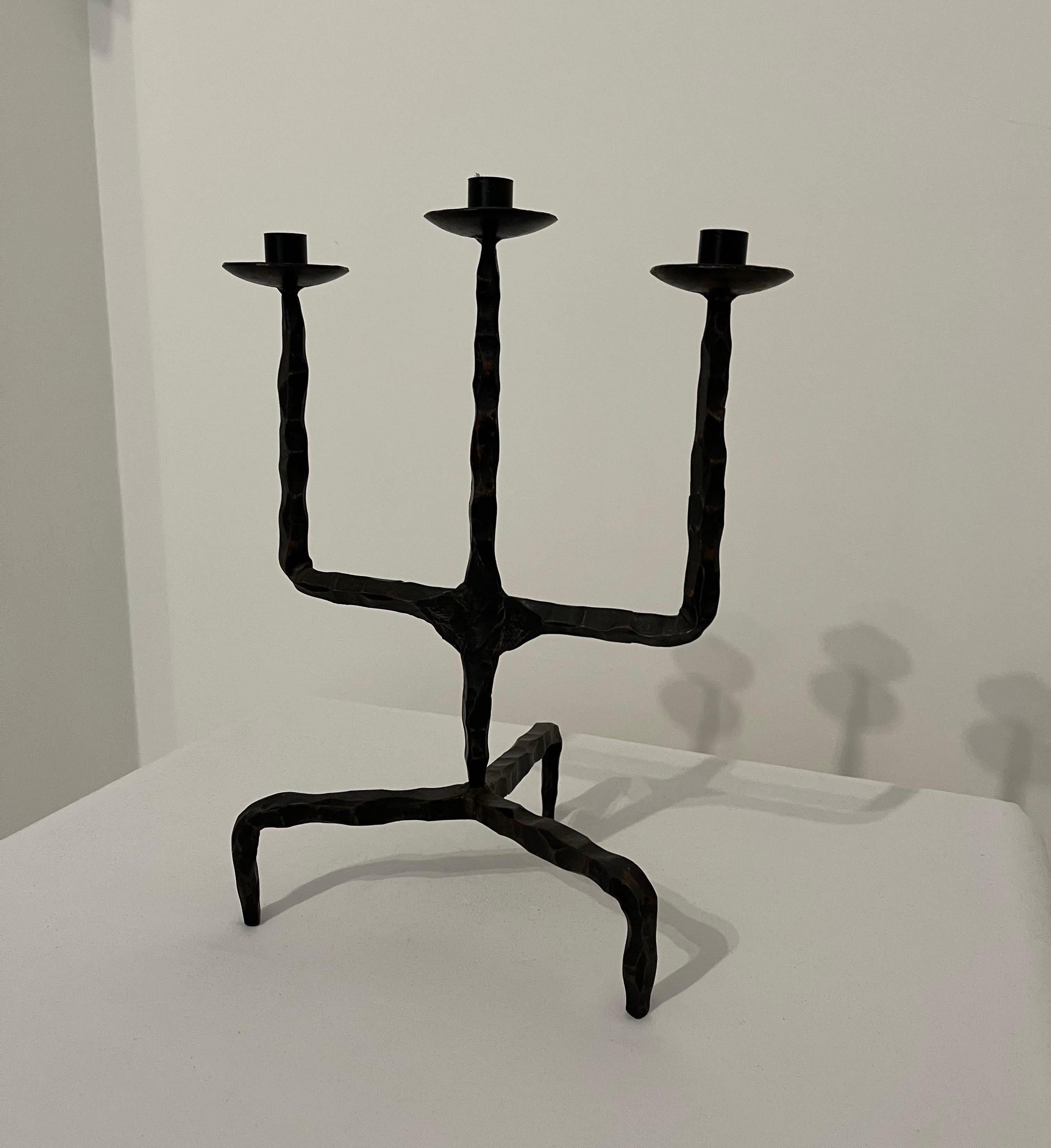 French Brutalist Candelabra 1950s 
Excellent condition 
In the style of Artisans of Marolles. 

 