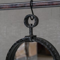 Specchio da parete in stile brutalista francese della metà del secolo scorso