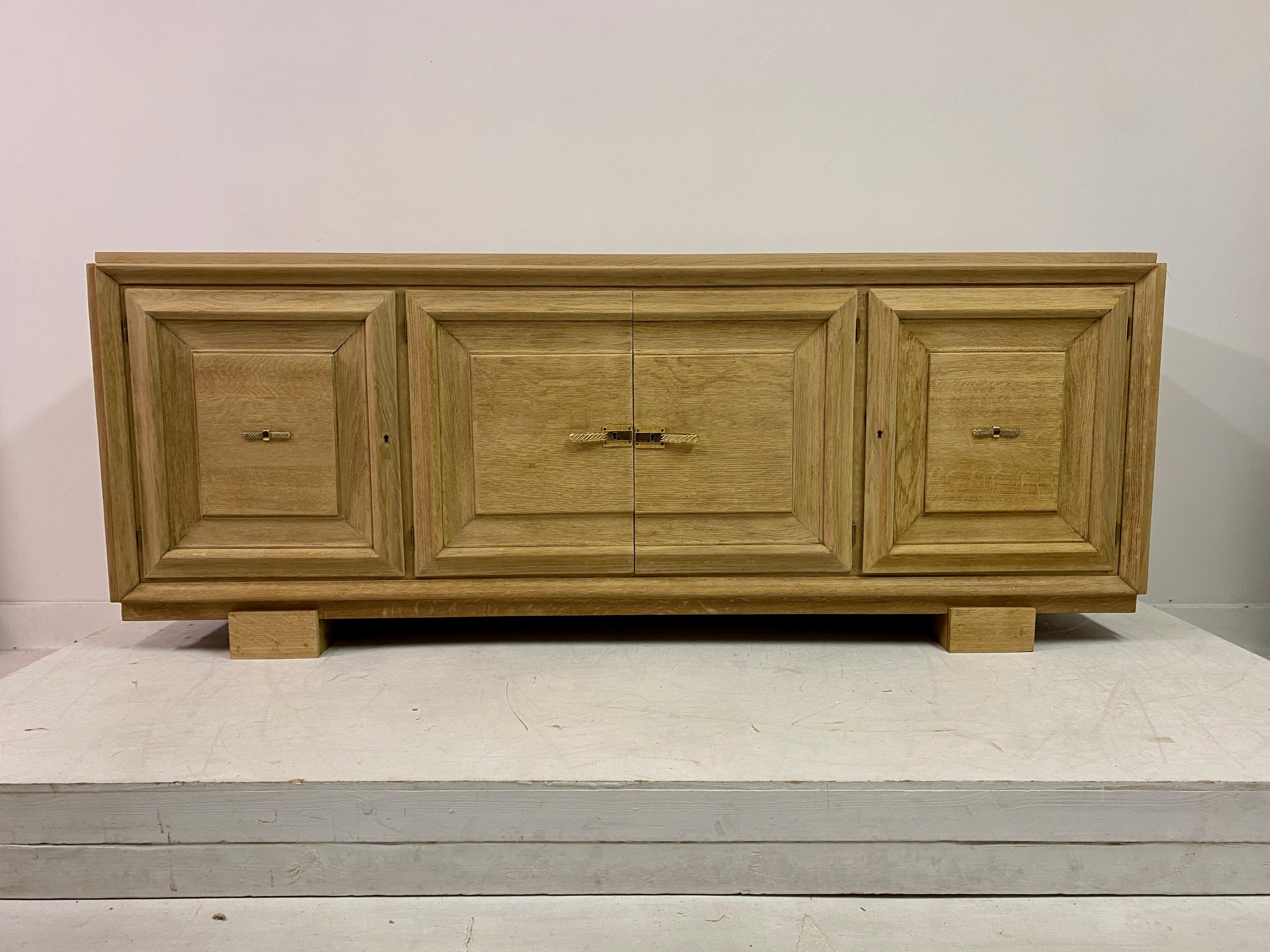 Brutalist French Oak Sideboard, 1940s In Good Condition For Sale In London, London