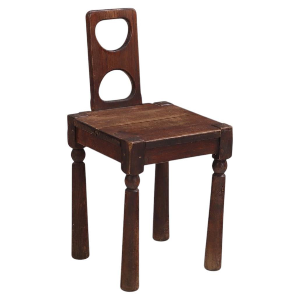 Poltroncina brutalista in Oak francese, A.I.C., 1940.