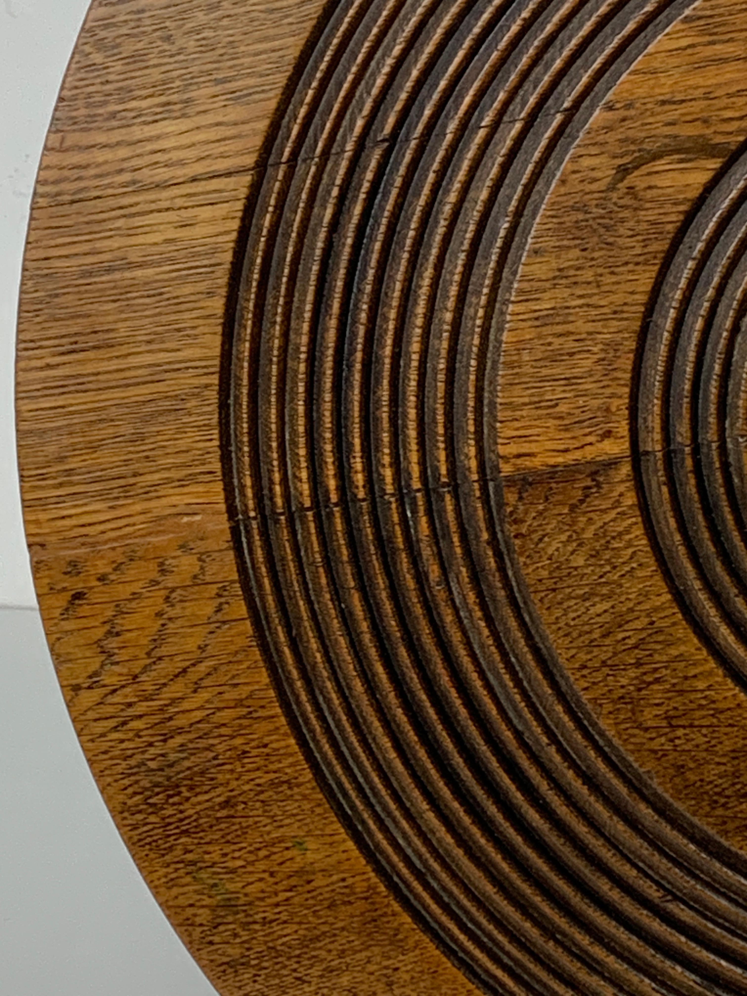Tavolino da pressa per vino brutalista francese in Wood Wood tornito, anni '50 2