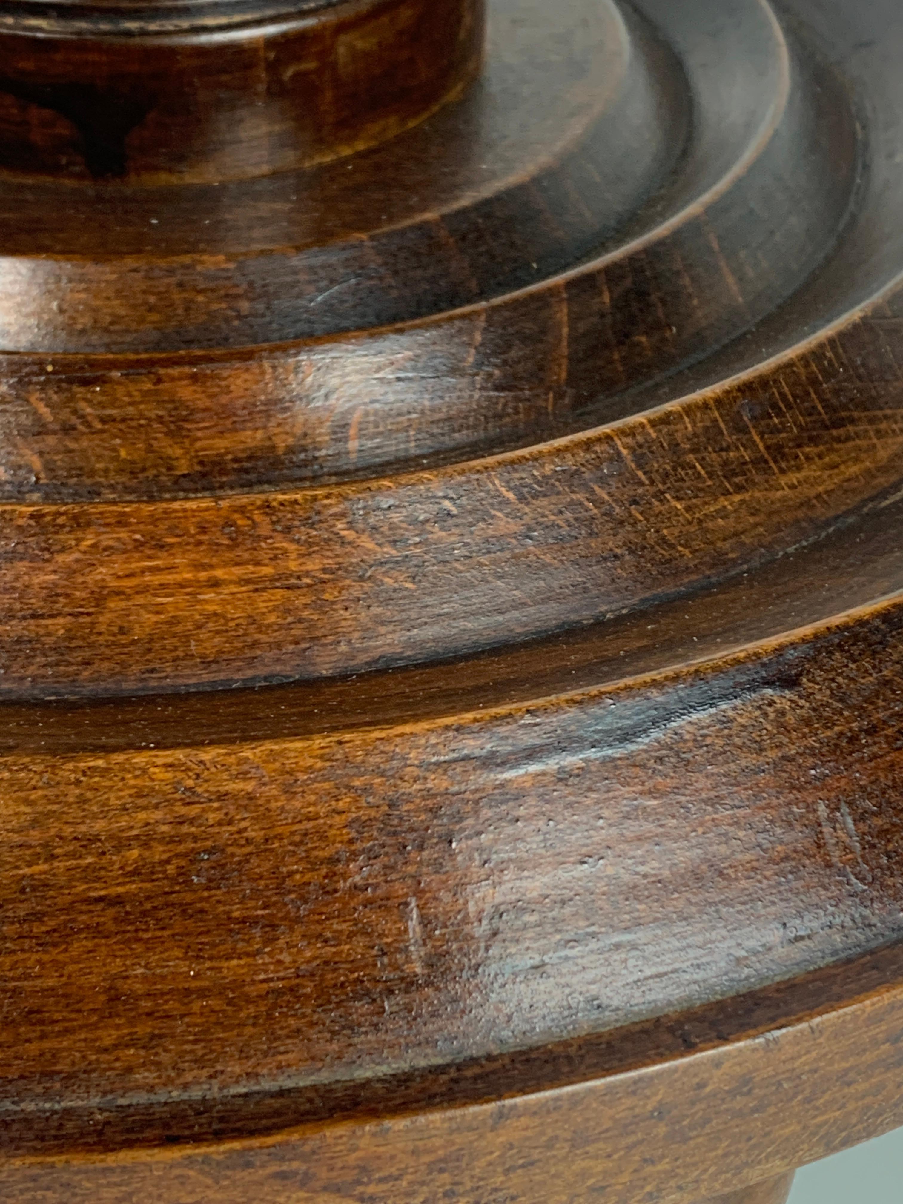 Tavolino da pressa per vino brutalista francese in Wood Wood tornito, anni '50 in vendita 3