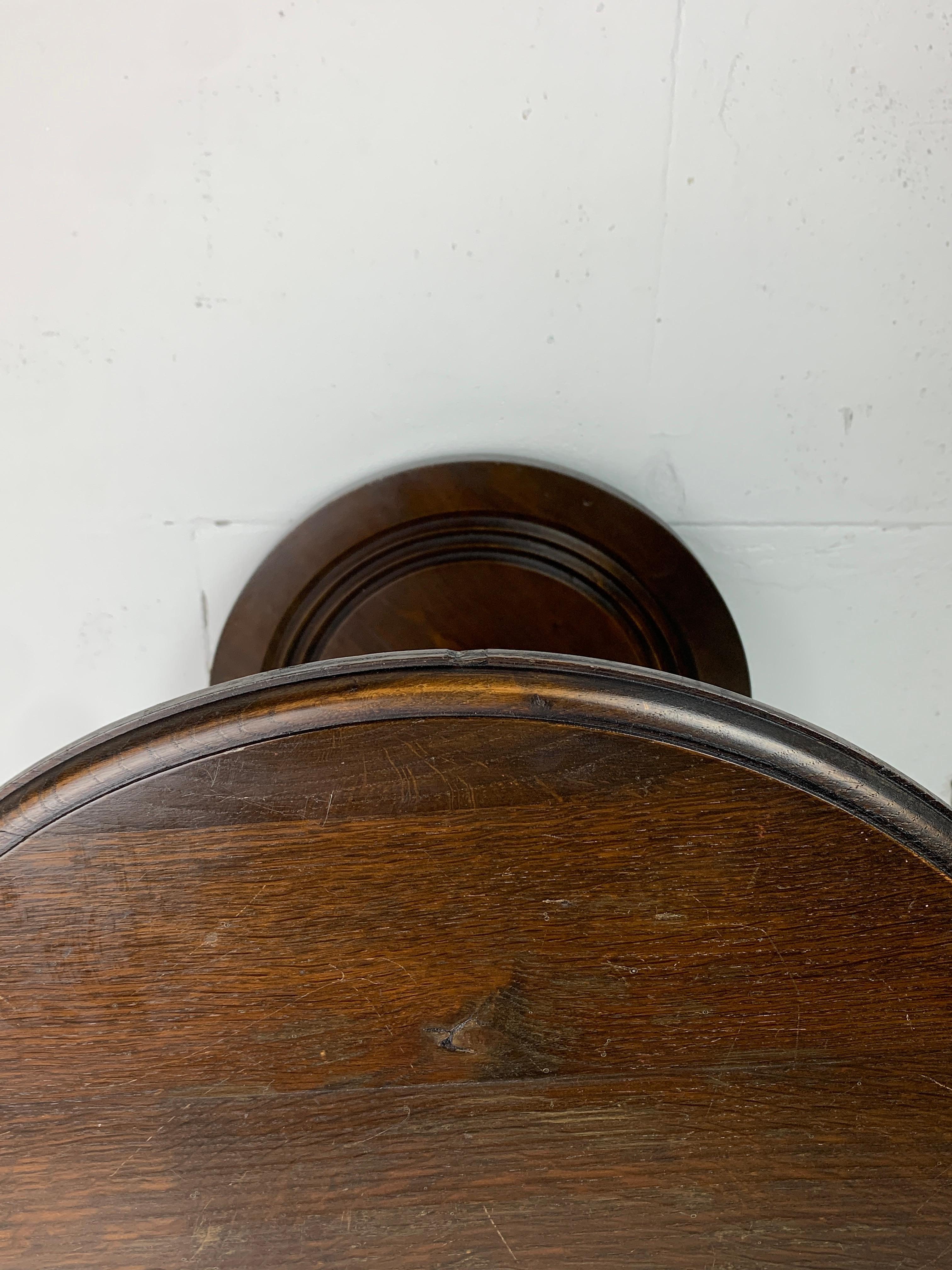 Brutalist French Wood Turned Wine Press Side Table, 1950s in vendita 3