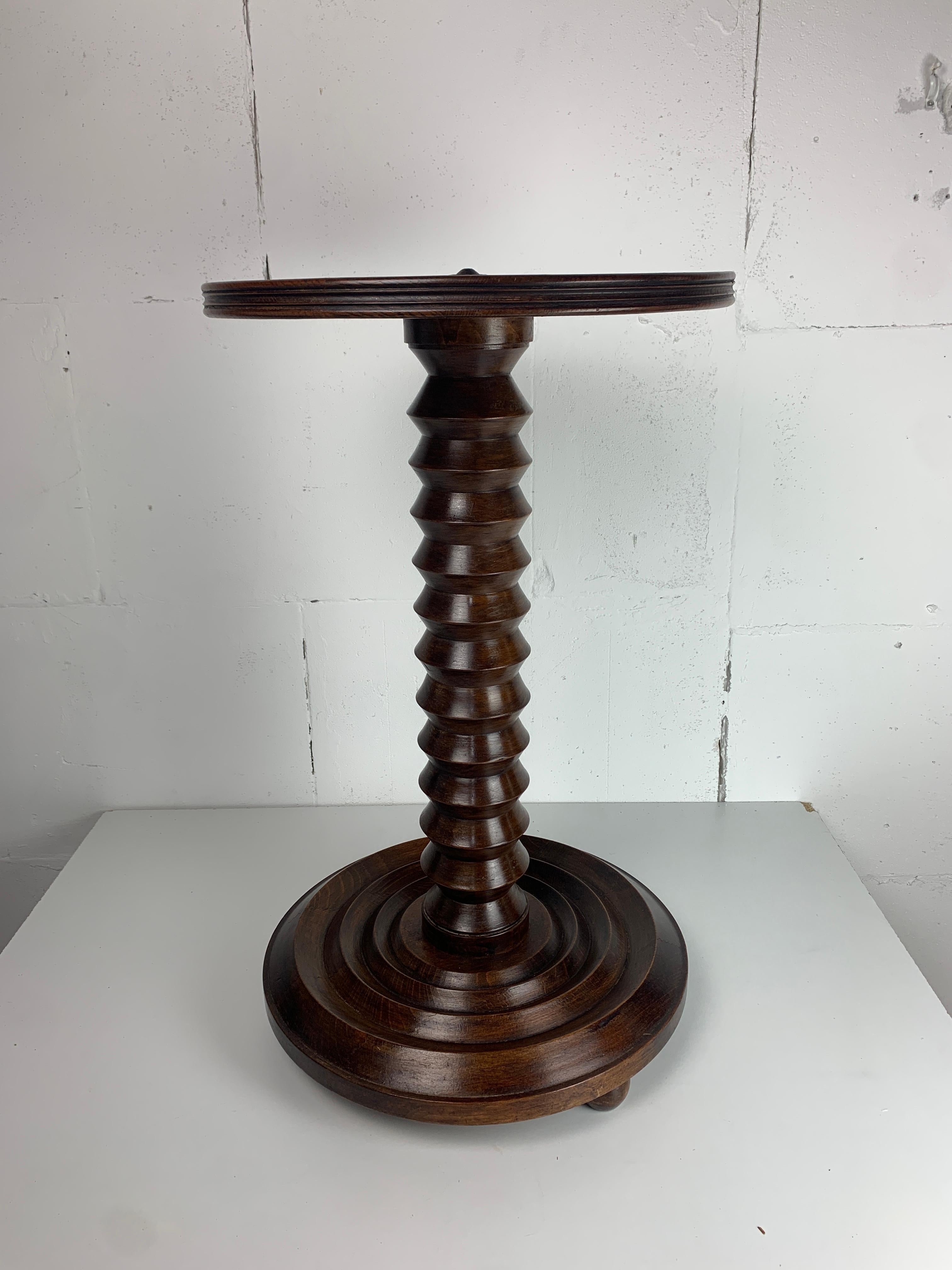 Stile provenzale Tavolino da pressa per vino brutalista francese in Wood Wood tornito, anni '50 in vendita