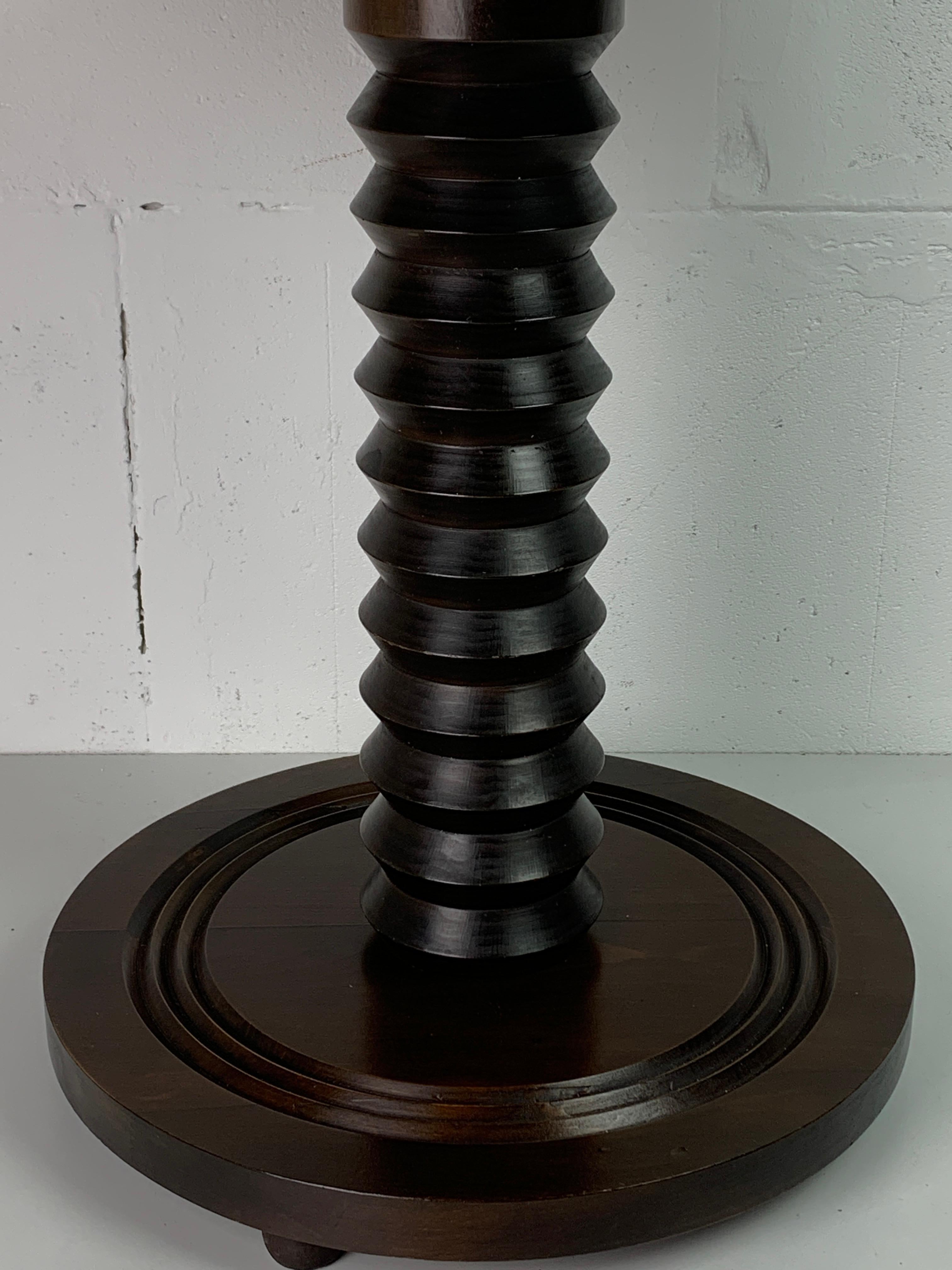 Stile provenzale Brutalist French Wood Turned Wine Press Side Table, 1950s in vendita