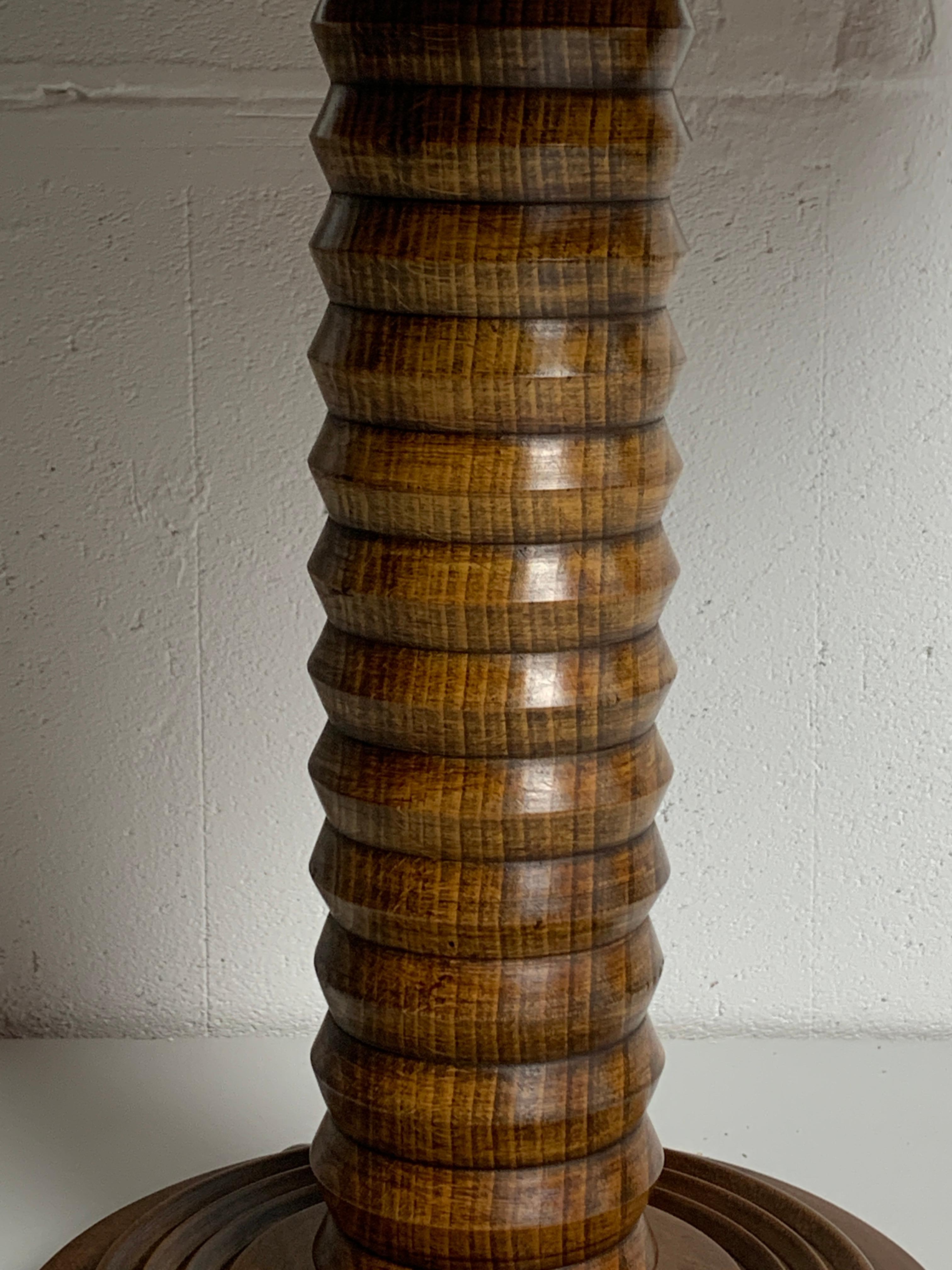 Brutalist French Wood Turned Wine Press Side Table, 1950s In Good Condition In Zaandam, NL