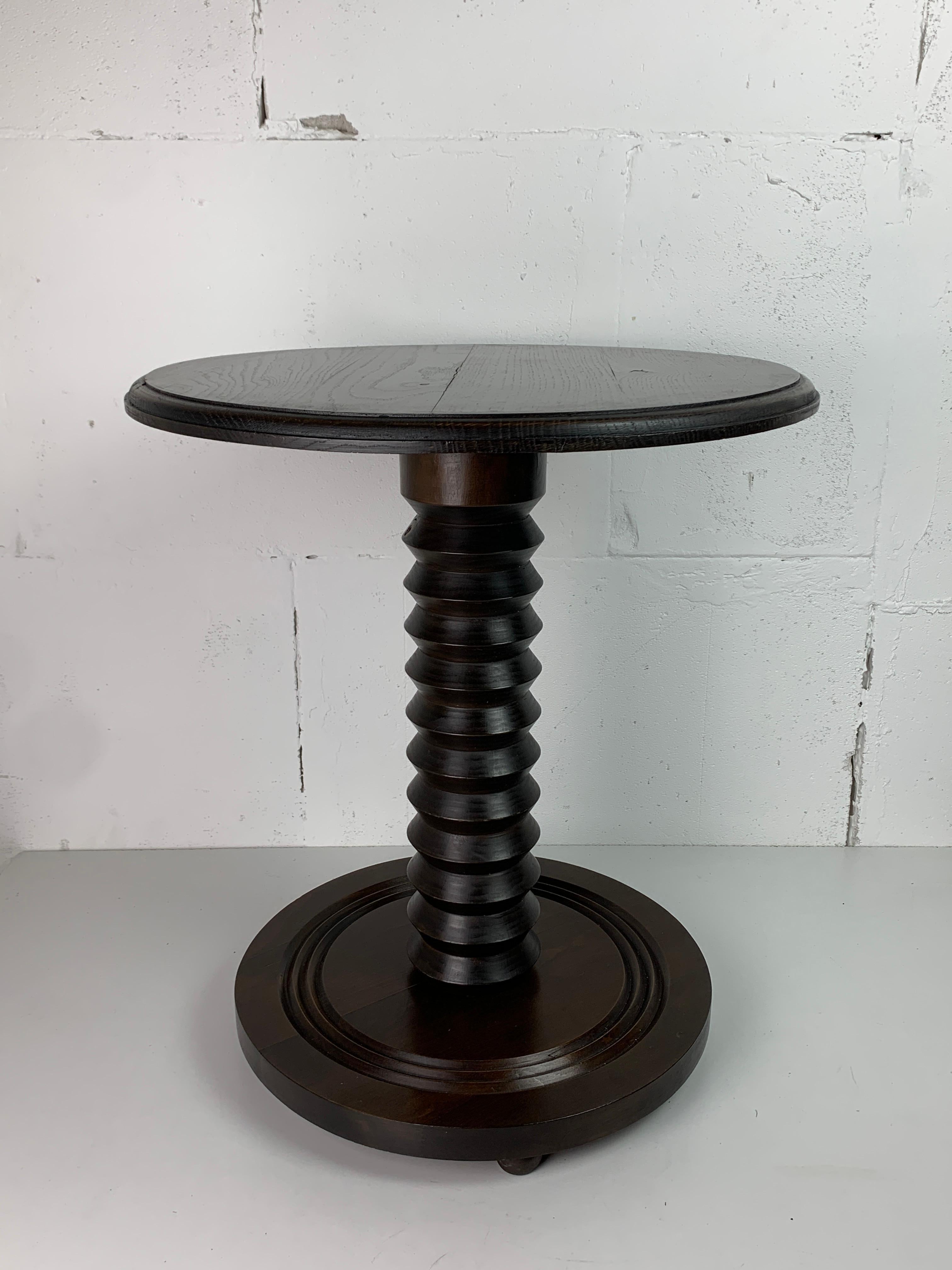 Brutalist French Wood Turned Wine Press Side Table, 1950s In condizioni buone in vendita a Zaandam, NL