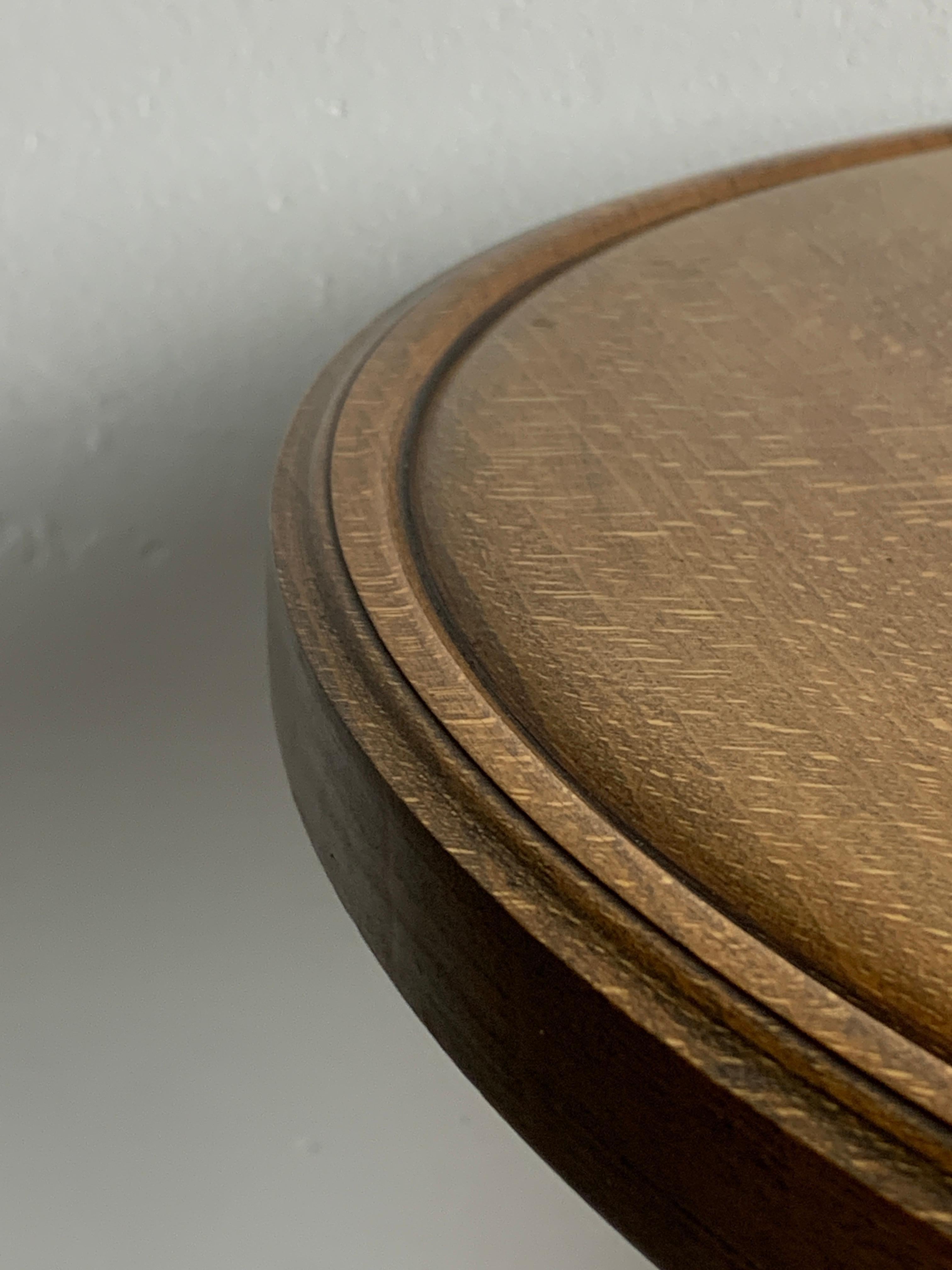 Brutalist French Wood Turned Wine Press Side Table, 1950s 3