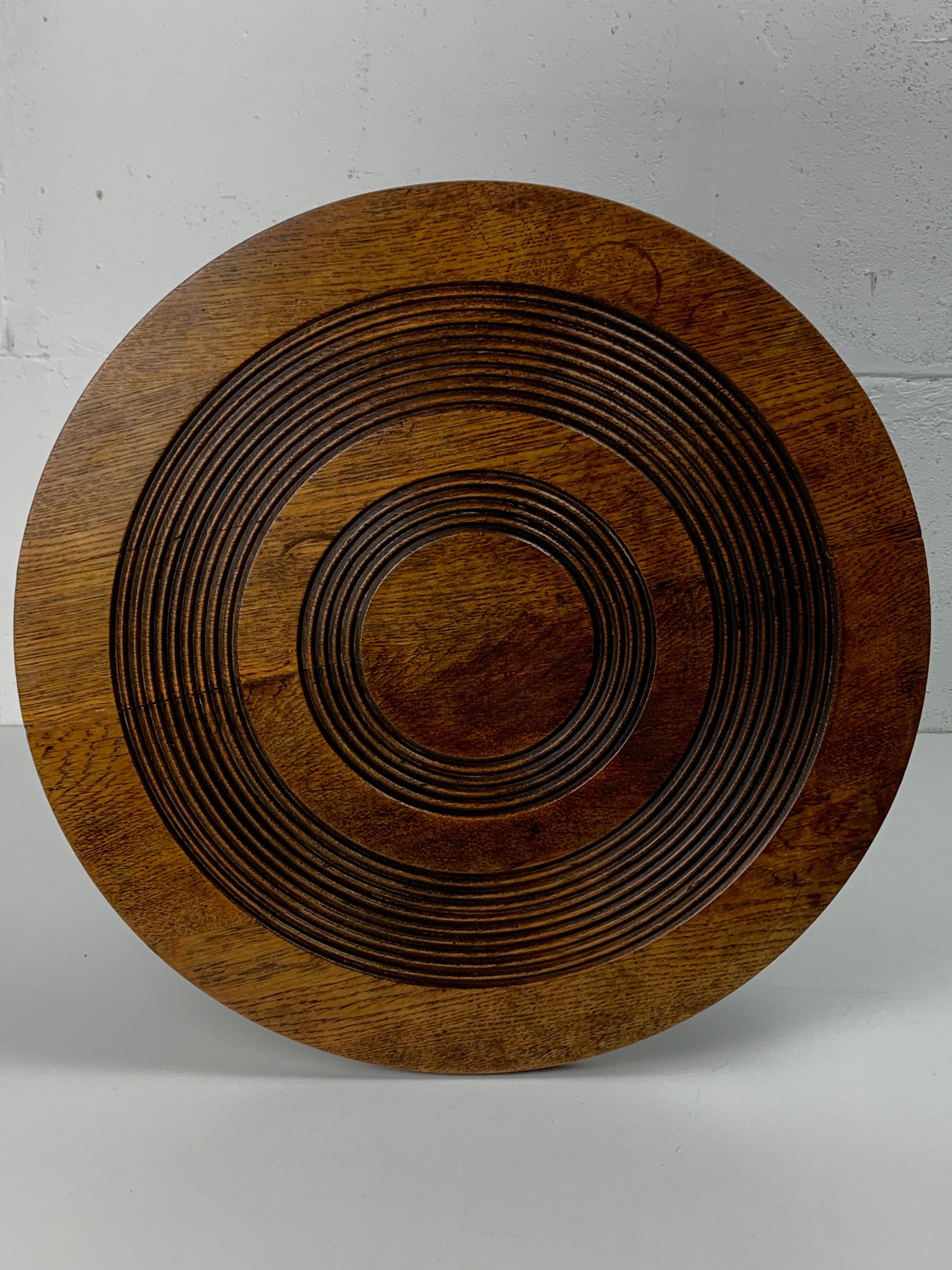 Tavolino da pressa per vino brutalista francese in Wood Wood tornito, anni '50 1