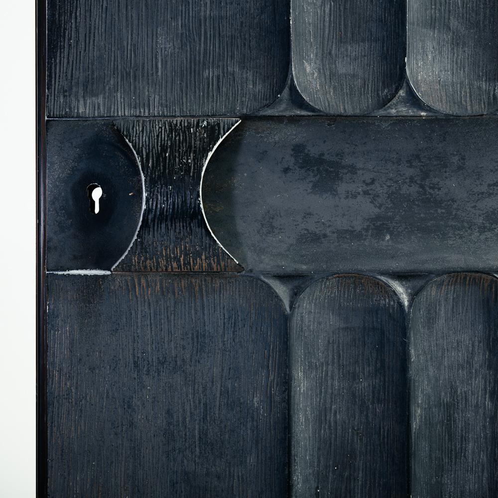 20th Century Brutalist frontdoor aluminium bronzed sculptural door  For Sale