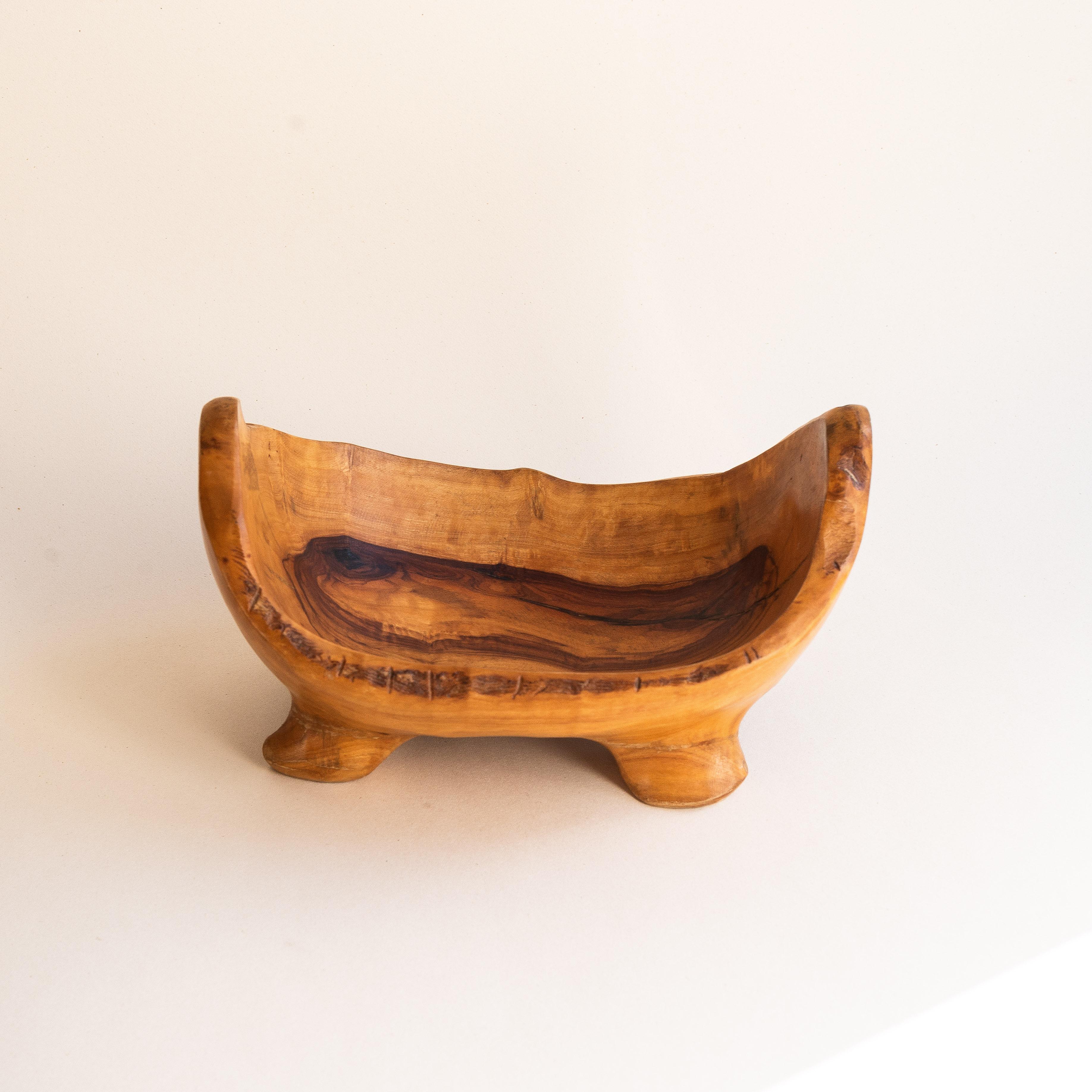 Legno Fruttiera brutalista in Wood Wood, Francia 1960 in vendita