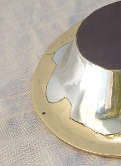 Brutalist Fruit Sweet Bowl Decorative Tabletop Object Handmade Brass Aluminium