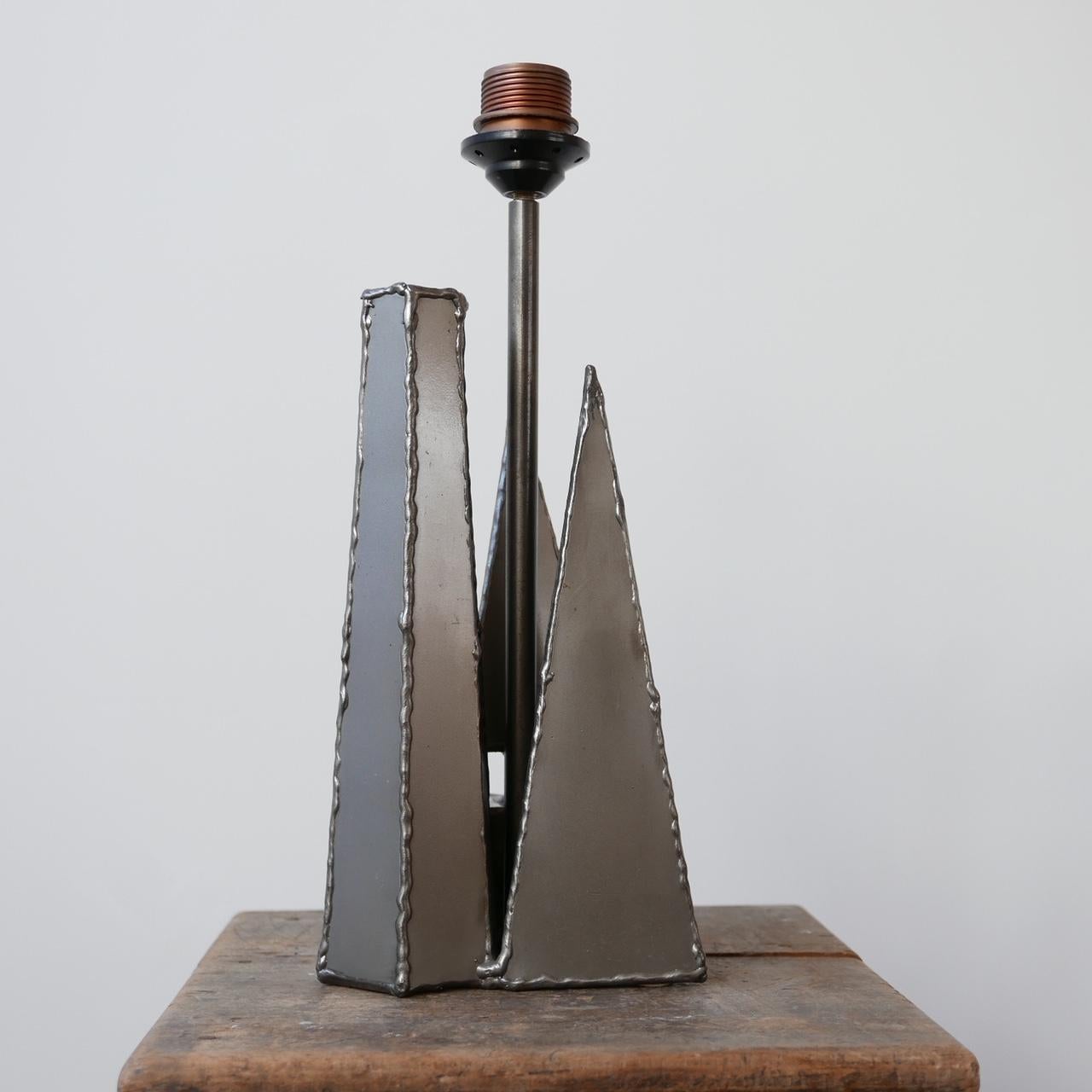 Brutalist Geometric Metal Belgium Table Lamp 1