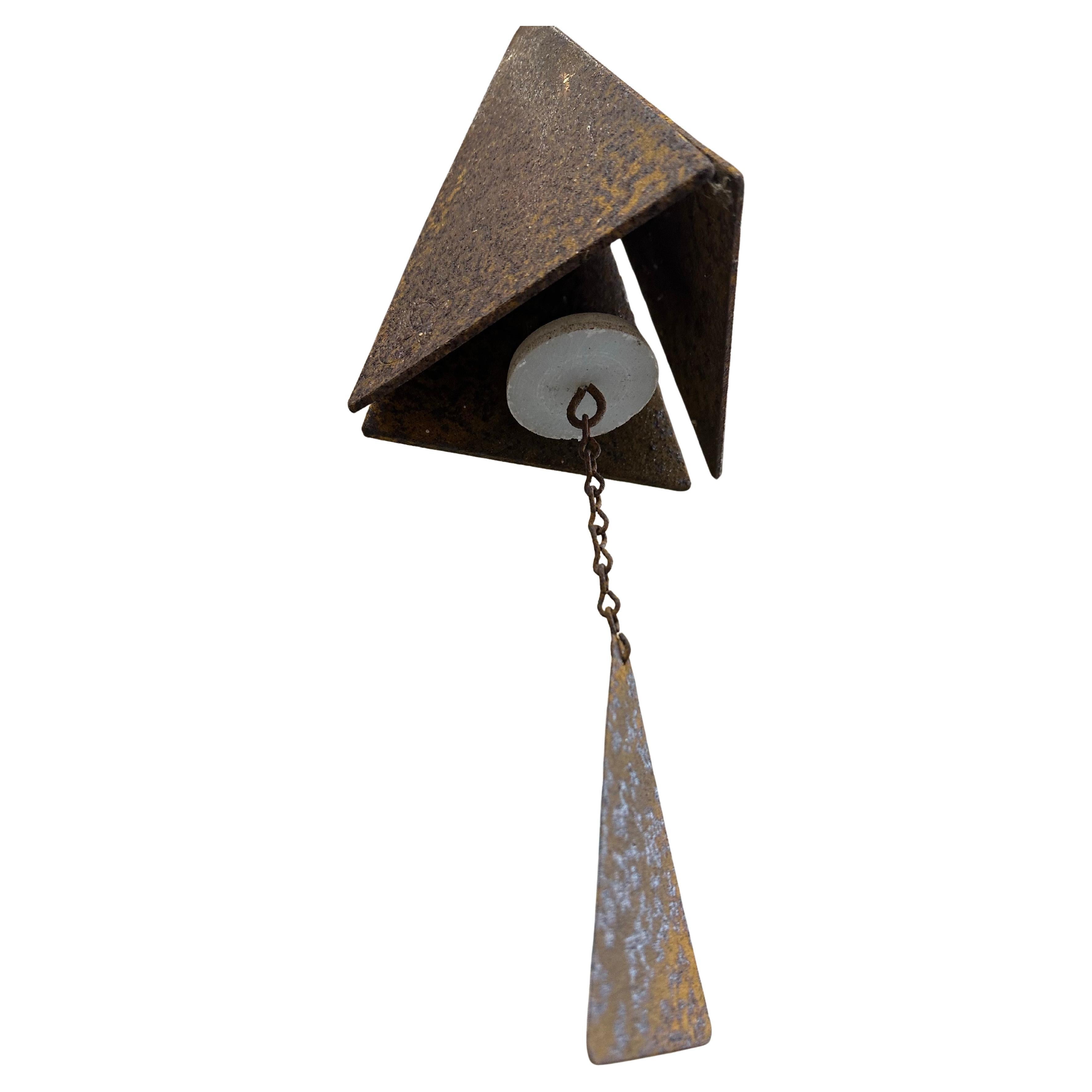 Mid-Century Modern Brutalist Geometric Wind Chime/Bell in the Style of Joe Coniff and North Country For Sale