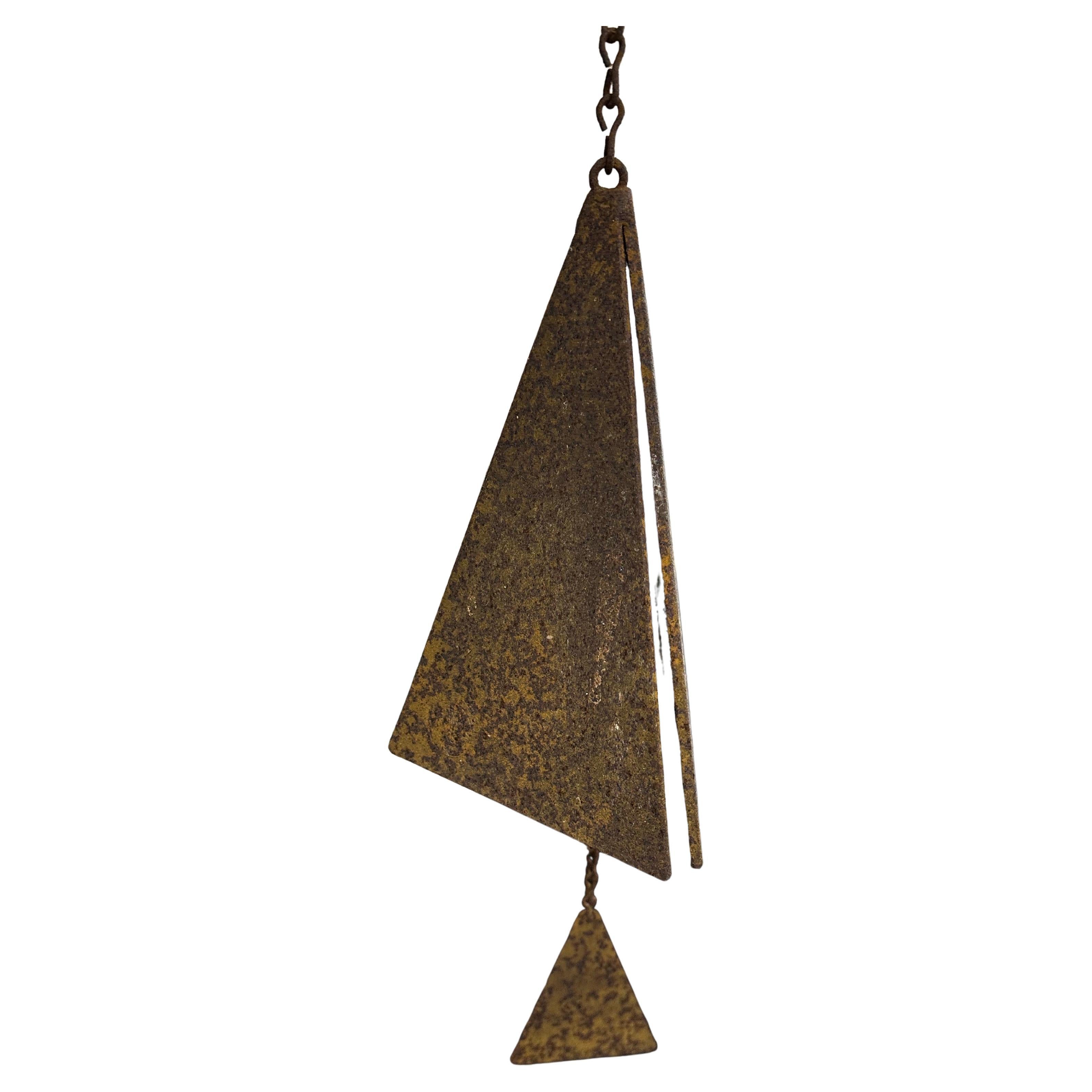 Brutalist Geometric Wind Chime/Bell in the Style of Joe Coniff and North Country In Good Condition For Sale In San Diego, CA