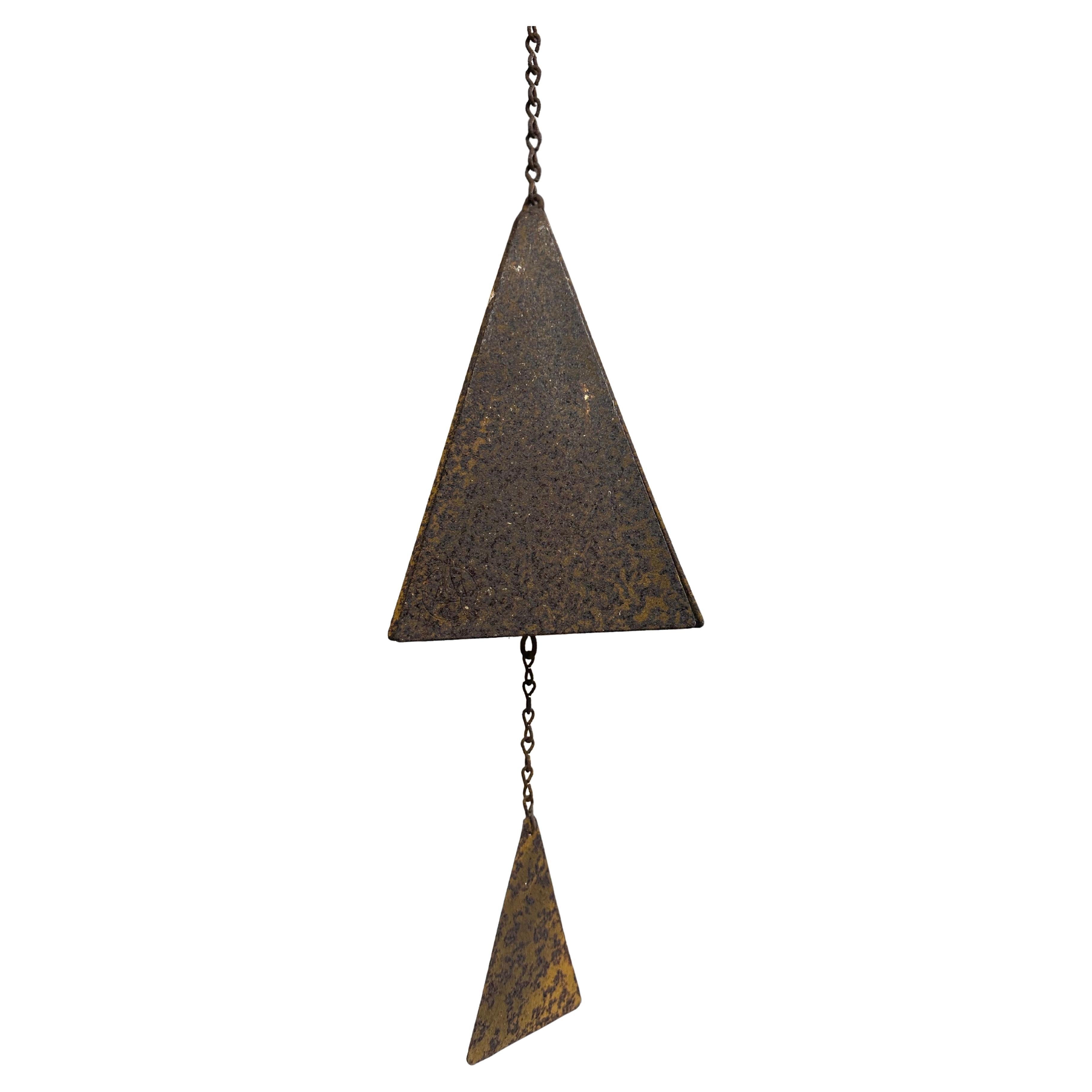Bronze Brutalist Geometric Wind Chime/Bell in the Style of Joe Coniff and North Country For Sale