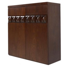Brutalist geometrical seventies bar cabinet or high-board, Belgium