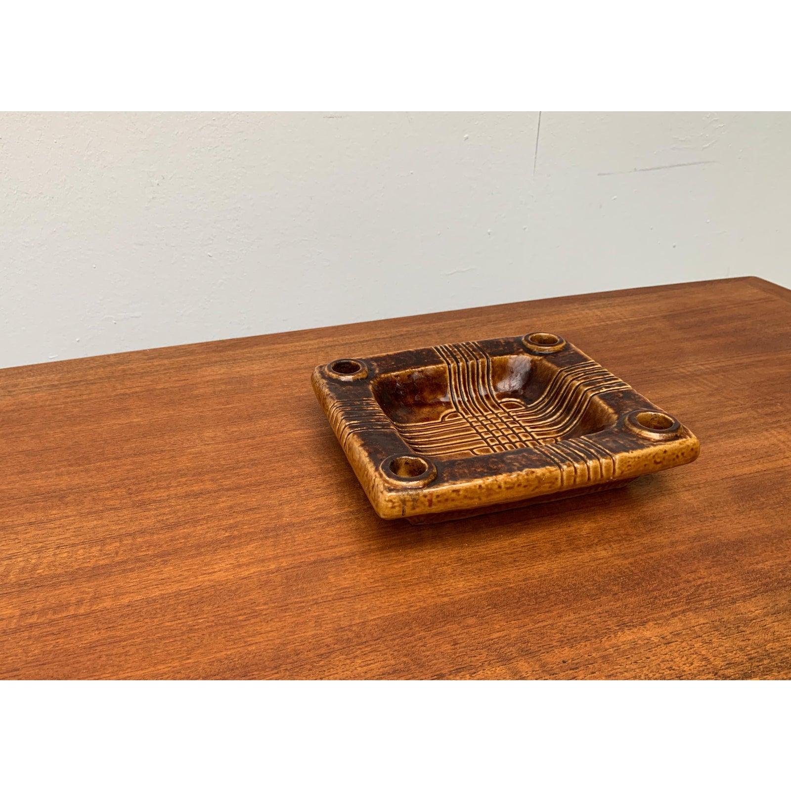 Brutalist German Ceramic Bowl and Candle Holder from Jasba For Sale 8