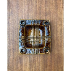 Bol et bougeoir en céramique allemande brutaliste de Jasba