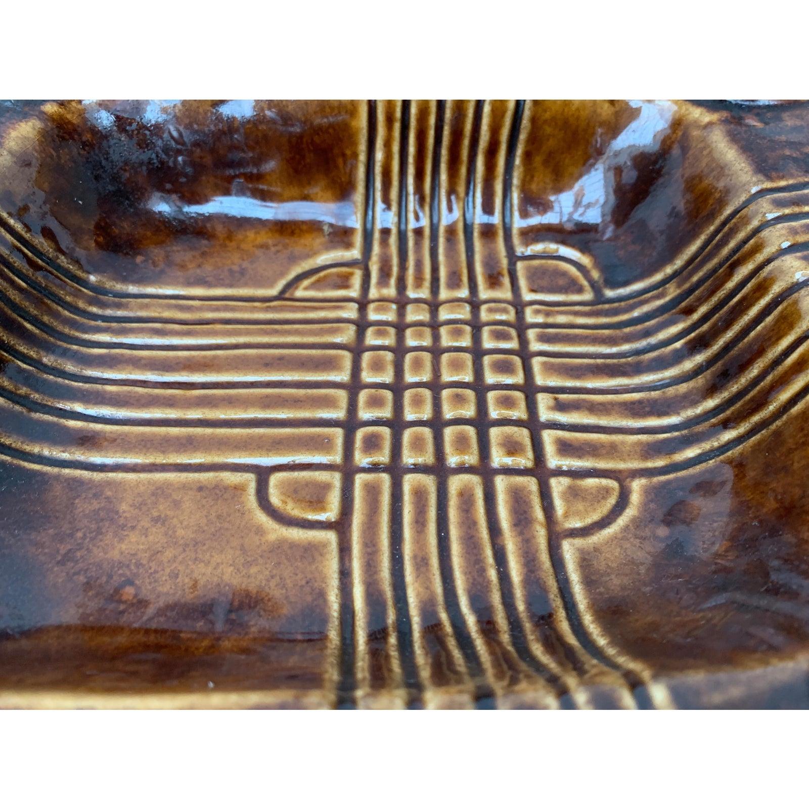 Brutalist German Ceramic Bowl and Candle Holder from Jasba For Sale 2