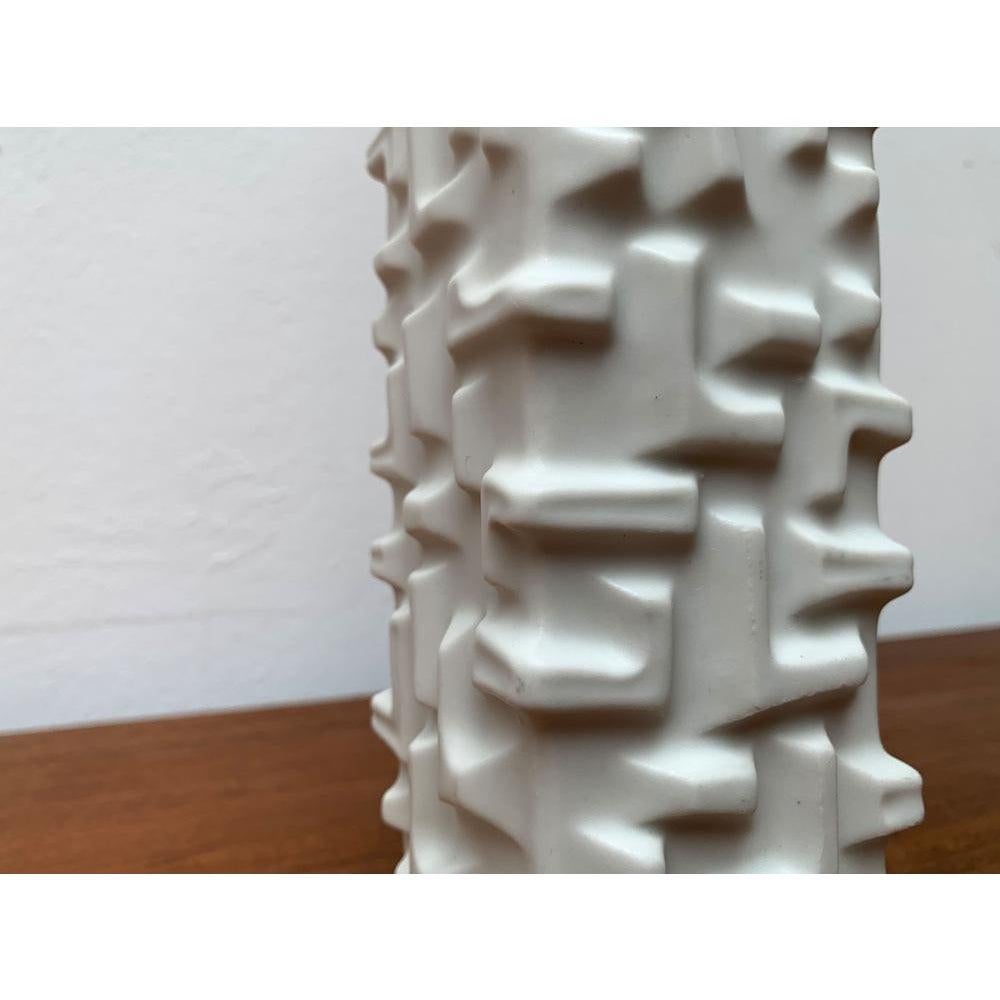Brutalist German Vase from Bareuther Waldsassen, 1960s, in Very Good conditions. Designed 1960 to 1969 This piece has an attribution mark.

Additional information:
Materials: Ceramic
Color: White
Styles: Brutalist, Mid-Century Modern
Country of