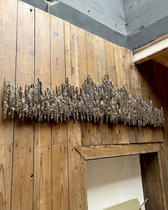 Scultura brutalista in bronzo dorato di Frigerio