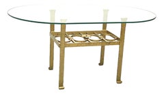 Brutalist Gilt Iron Coffee Table, Tole Toleware Style, German, 1960s