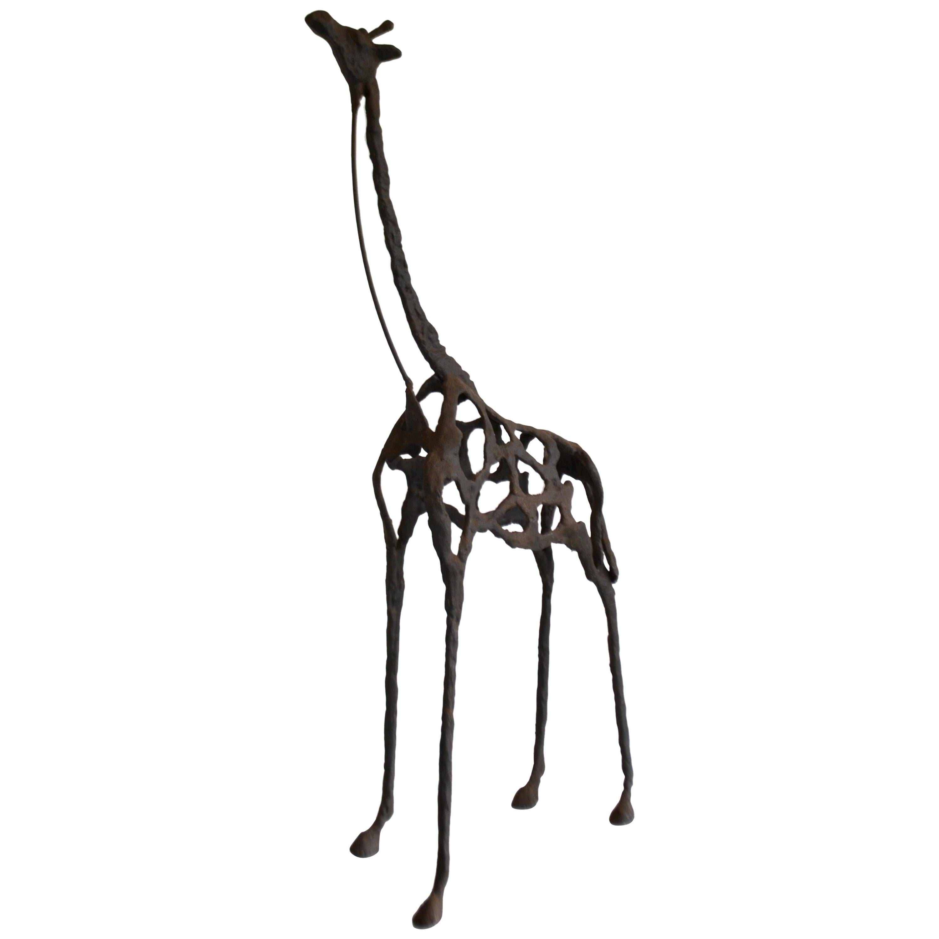 Brutalist Giraffe Form Sculpture For Sale