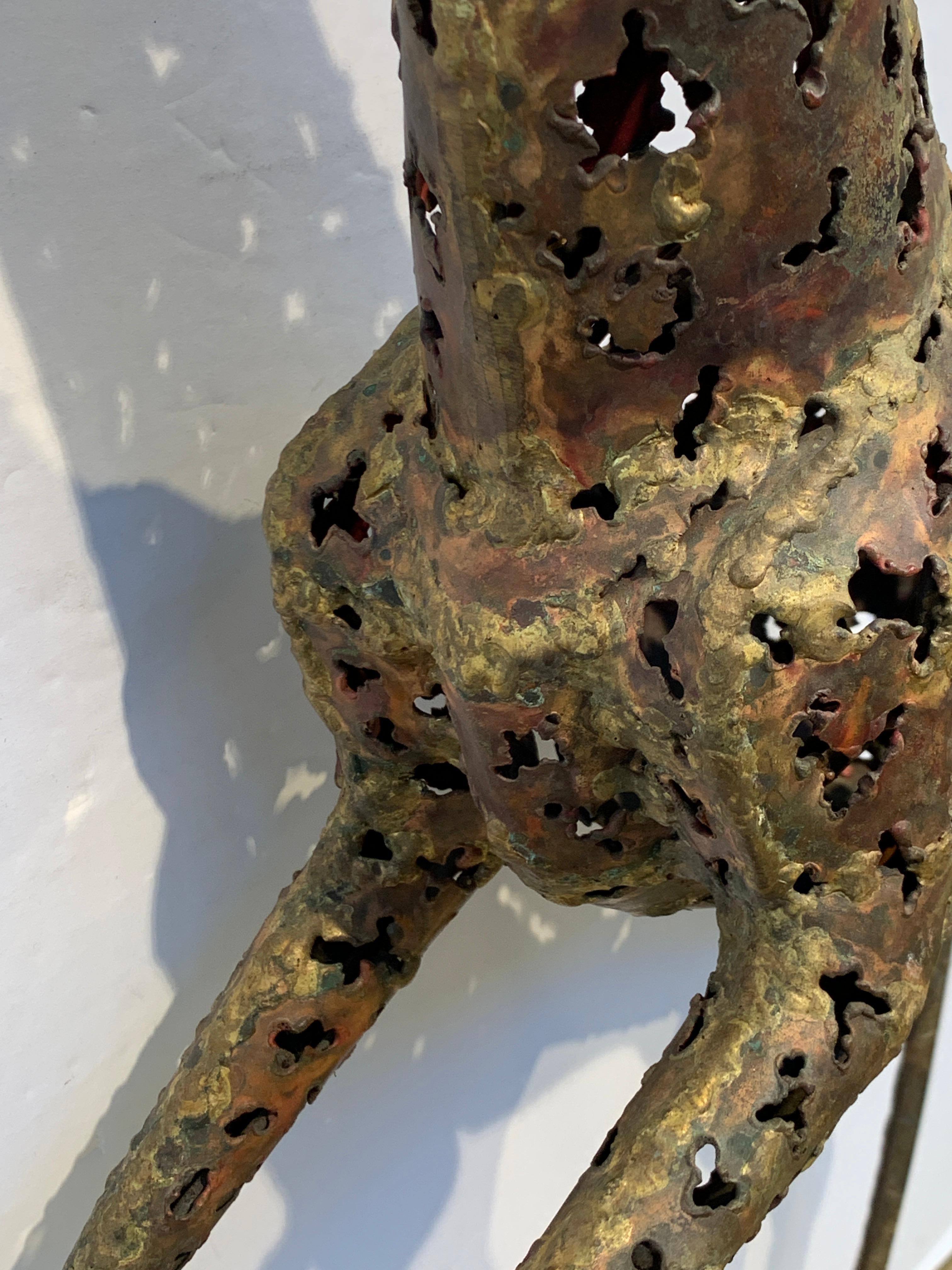 20th Century Brutalist Giraffe Mixed Metal Sculpture