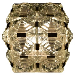 Lustre en verre brutaliste de Kamenicky Senov, 1970