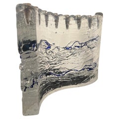 Menorah en verre brutaliste de Joel & Candace Blessing Forme de vague