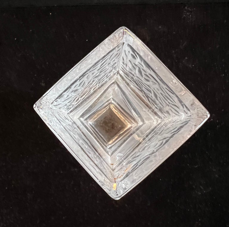 Brutalist Glass Vase by Warmensteinach Block Glass Vase For Sale at 1stDibs