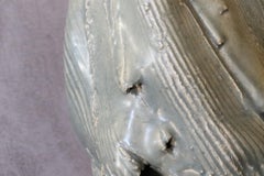 Brutalist Glazed Stoneware Vase by Claude Champy La Borne, Signed, circa 2000