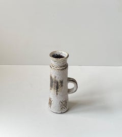 Vaso brutalista in gres smaltato nello stile di Jacques Blin